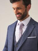 Skopes Blue Single Breasted Jude Tweed Tailored Fit Suit Jacket