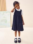 Black Jersey Stretch Pinafore School Dress (3-14yrs)