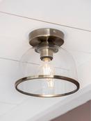 Brass Gloucester 1 Light Flush Ceiling Light