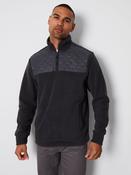 Threadbare Grey Quarter Zip Quilted Fleece Sweatshirt