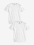 White Slim Fit 100% Cotton Layering T-Shirts 2 Pack image