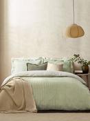 Yard Green Hebden Striped 100% Cotton Duvet Cover and Pillowcase Set