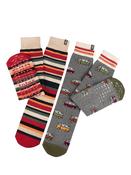 Totes Red Mens Original Winter Slipper Socks 2 Pack