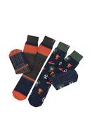 Totes Blue Mens Original Winter Slipper Socks 2 Pack