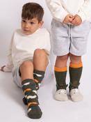 Totes Green Supersoft Winter Slipper Dinosaur Socks 2 Pack