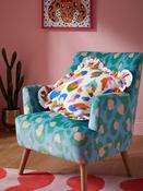 Eleanor Bowmer Painted Leopard Ruffle Edge Cushion