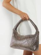 Dune London Natural Chrome Deliberate Large Woven Bag