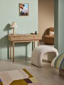 MADE.COM Oak Effect Pavia Rattan Console Dressing Table
