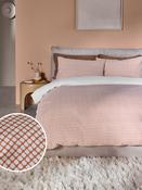 MADE.COM Clay Gabin Waffle 100% Cotton Duvet Cover and Pillowcase Set