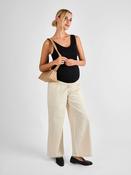 JoJo Maman Bébé Stone Linen Blend Maternity Trousers