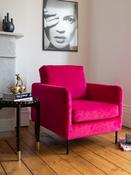 Rockett St George Luxe Needlecord Velvet Harrys Pink The Edie Accent Chair