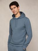 Reiss Airforce Blue Fabien Interlock Jersey Drawstring Hoodie
