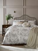 Laura Ashley Grey Dark Dove Tuileries 100% Cotton Duvet Cover and Pillowcase Set