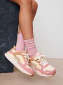 Muted Colourblock Lace-Up Trainers