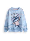 Vanilla Underground Blue Girls Disney Stitch Christmas Jumpers