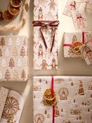 Natural Gingerbread Set of 3, 3m Christmas Wrapping Paper