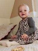 Charcoal Leopard Baby Cord Pinafore Long Sleeve Bodysuit &amp; Tights Set (0mths-2yrs)