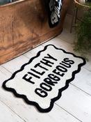 Rockett St George Filthy Gorgeous Slogan 100% Cotton Bath Mat