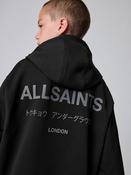 smALLSAINTS Black/Cracked Oversized Underground Pullover Hoodie