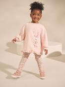 Pink Floral Fairy Frill Hem Sweatshirt &amp; Leggings Set (3mths-7yrs)