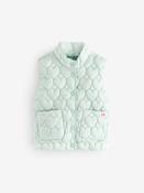 Benetton Girls Blue Heart Quilted Gilet