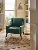 Nina Campbell Dark Teal Blue Carmel Rosebury Accent Chair