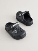 smALLSAINTS Black Clog Sandals