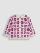 JoJo Maman Bébé Pink Classic Crochet Cardigan