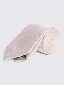 MOSS Champagne Wedding Paisley Tie