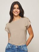 Lipsy Camel Round Neck T-Shirt image