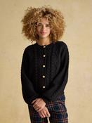 Joules Rafferty Black Cable Knit Cardigan