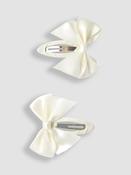 JoJo Maman Bébé Cream Bow Hair Clips 2 Pack