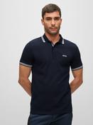 BOSS Navy Regular Fit Paddy Tipped Collar Polo Shirt