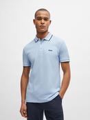 BOSS Blue/green Regular Fit Paddy Tipped Collar Polo Shirt