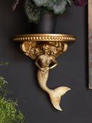 Rockett St George Gold Mermaid Wall Shelf