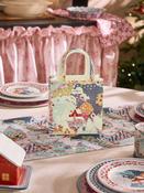 Cath Kidston Light Blue Christmas Scene Hand Bag Vase