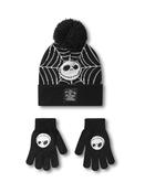 Vanilla Underground Black Disney Nightmare Before Christmas Winter Hat Beanie and Gloves Set