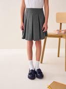 Grey Pull on Jersey Stretch Pleated School Skirt (3-17yrs)