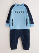 Baker by Ted Baker Panel Long Sleeve Romper