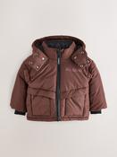smALLSAINTS Red Boys Logo Padded Younger Coat