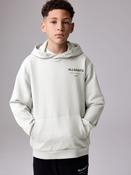 smALLSAINTS Grey Oversized Underground Pullover Hoodie