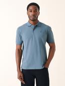Airforce Blue Regular Fit Long-Sleeve Pique Polo Shirt image