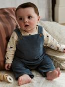 Mid Blue Cord Dungarees and Bodysuit Baby Set (0mths-2yrs)
