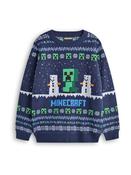 Vanilla Underground Blue Boys Minecraft Christmas Jumpers