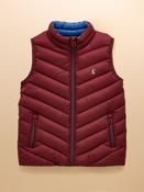 Joules Kids' Crofton Gilet Burgundy Showerproof Padded Gilet