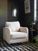 Rockett St George Natural Faux Fux The Edie Accent Chair