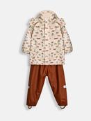 JoJo Maman Bébé Brown Bug 2 Piece Waterproof Trouser And Jacket Set image