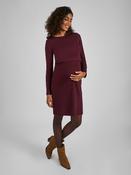 JoJo Maman Bébé Wine Red Ribbed Mini Maternity &amp; Nursing Dress