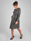 JoJo Maman Bébé Silver Sequin Shift High Neck Maternity Mini Dress image