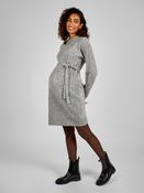 JoJo Maman Bébé Grey Cable Knit High Neck Maternity Dress
